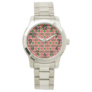 Kerstdriehoek Quilt Horloge