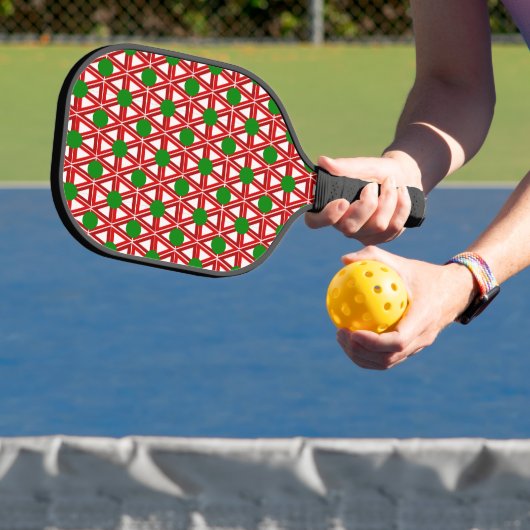 Kerstdriehoek Quilt Pickleball Paddle (Insitu)