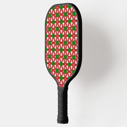 Kerstdriehoek Quilt Pickleball Paddle (Links)
