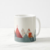 Kerstdriehoek Riddle: Minimal Christmas Cup Koffiemok (Voorkant rechts)