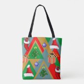 Kerstdriehoeken plus Canvas tas (Achterkant)