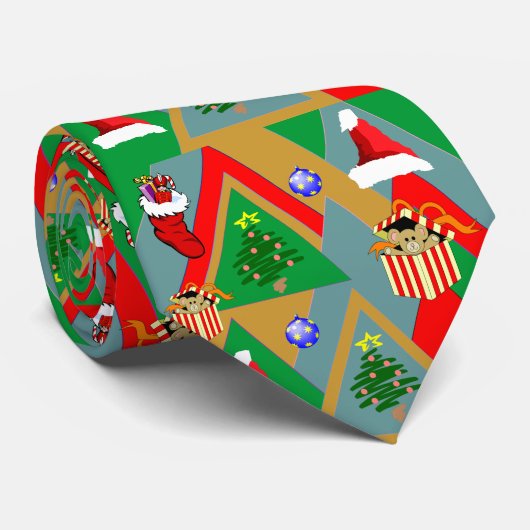 kerstdriehoeken plus Stropdas (Opgerold)