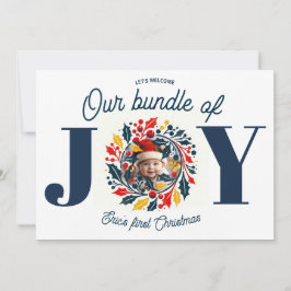 Kerstdrieluik voor baby's eerste kerstfeest feestdagenkaart