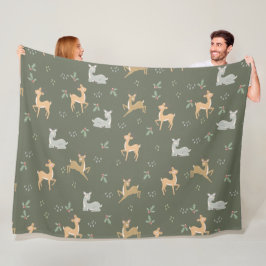 Kerstdroger naadloos patroon fleece deken