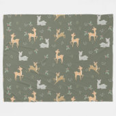 Kerstdroger naadloos patroon fleece deken (Voorkant (Horizontaal))