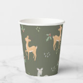 Kerstdroger naadloos patroon papieren bekers (Achterkant)