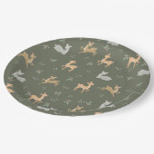 Kerstdroger naadloos patroon papieren bordje (Gekanteld)