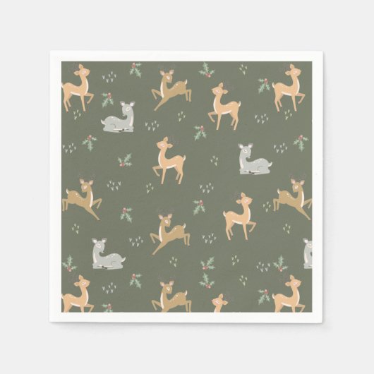 Kerstdroger naadloos patroon servet (Voorkant)