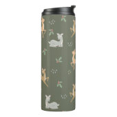 Kerstdroger naadloos patroon thermosbeker (Gedraaid links)