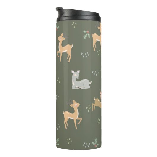 Kerstdroger naadloos patroon thermosbeker (Geroteerd rechts)