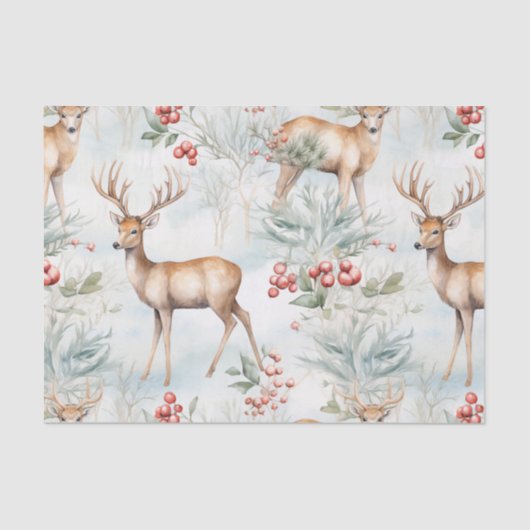 Kerstdroger naadloos patroon tissuepapier (Voorkant)