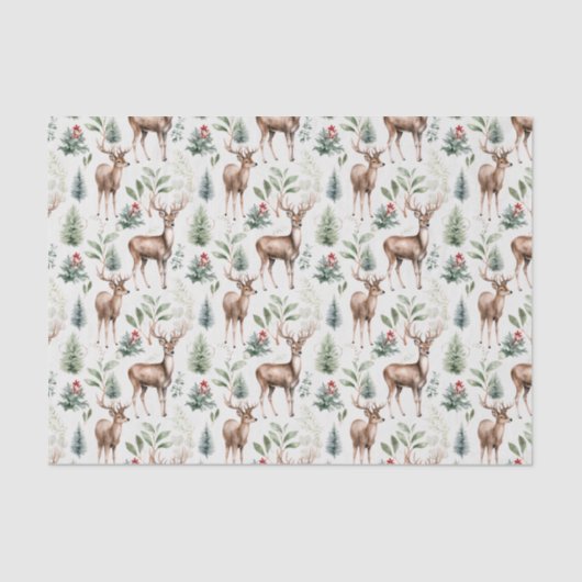 Kerstdroger naadloos patroon tissuepapier (Voorkant)