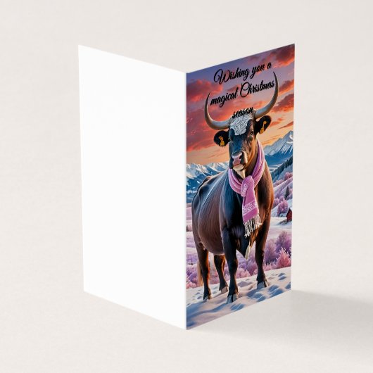 Kerstdromen in een grillig wonderland kaart (Buitenkant)