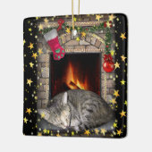 kerstdromen keramisch ornament (Links)