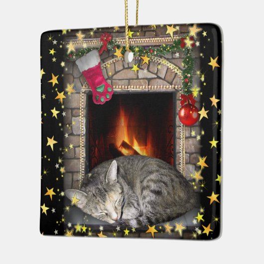 kerstdromen keramisch ornament (Links)