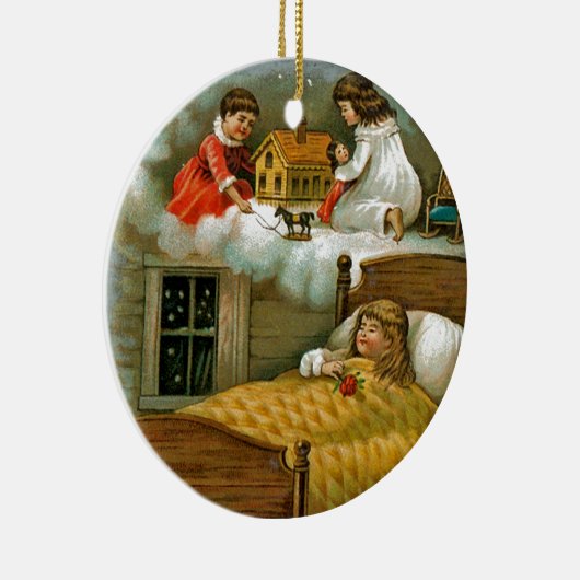 kerstdromen keramisch ornament (Rechts)