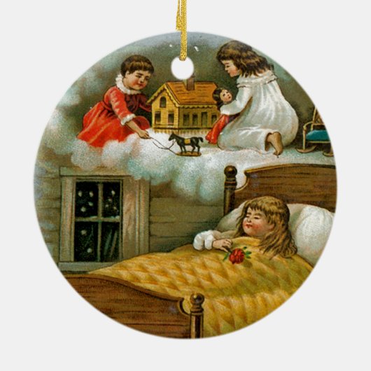 kerstdromen keramisch ornament (Achterkant)