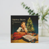 Kerstdromen nostalgische vakantie Kaart (Staand voorkant)