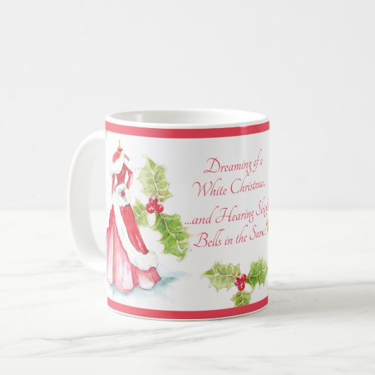 Kerstdromen van Heather French Henry Koffiemok (Voorkant links)