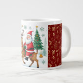 Kerstdromen, vrolijke kerst Giant Coffee Mok (Voorkant rechts)