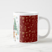 Kerstdromen, vrolijke kerst Giant Coffee Mok (Rechts)