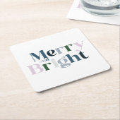 Kerstdroog en helder lettertype kartonnen onderzetters (Schuin)