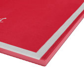 Kerstdroog en heldere, aangepaste naam Cute Red Snijplank (Hoek)