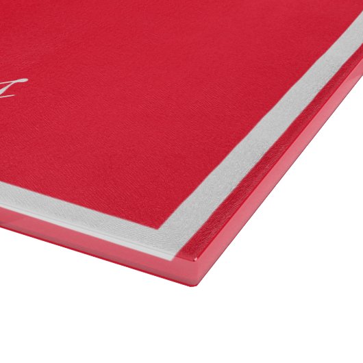 Kerstdroog en heldere, aangepaste naam Cute Red Snijplank (Hoek)