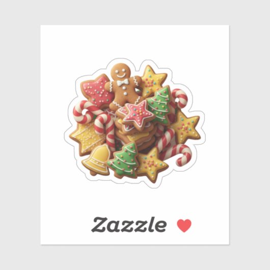 Kerstdroom Koek Mix Kerst Lekkernij  Sticker (Vel)