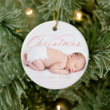 Kerstdroom voor baby's eerste kerst Roze