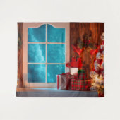 Kerstdroomhut winter Kerstmis Achtergrond Wandkleed (Voorkant (horizontaal))