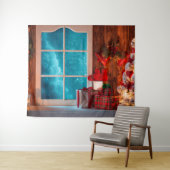 Kerstdroomhut winter Kerstmis Achtergrond Wandkleed (In Situ (horizontaal))