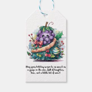 kerstdruif cadeaulabel