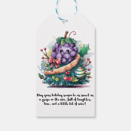 kerstdruif cadeaulabel (Achterkant)