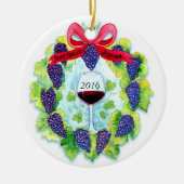 kerstdruiven Wreath Custom Scott Patrick Homes Keramisch Ornament (Voorkant)