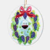 kerstdruiven Wreath Custom Scott Patrick Homes Keramisch Ornament (Links)
