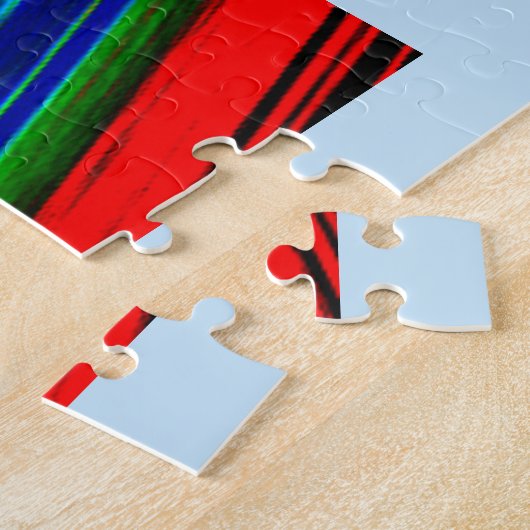 Kerstdruk kerst kunst legpuzzel (Zijkant)