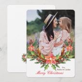 Kerstdrukwerk met foto en krans kaart (Voorkant / Achterkant)