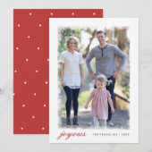 Kerstdrukwerk met Vorst Motief Feestdagenkaart (Voorkant / Achterkant)