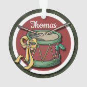 Kerstdrum met Jouw naam Ornament (achterkant)