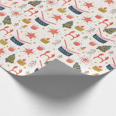 kerstdrummen cadeaupapier (Hoek)