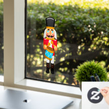 kerstdrummer Boy Nutcracker Window Cling