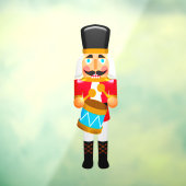 kerstdrummer Boy Nutcracker Window Cling Raamsticker (Vel 3)