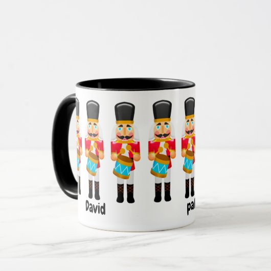 kerstdrummer Boy Nutcrackers Drummer Mok (Voorkant links)