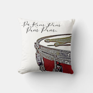 Kerstdrummer Boy Snare Drum Drumsticks Muziek Kussen