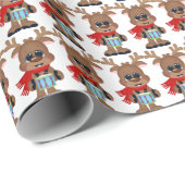 kerstdrumpapier voor rendieren cadeaupapier (Rol Hoek)