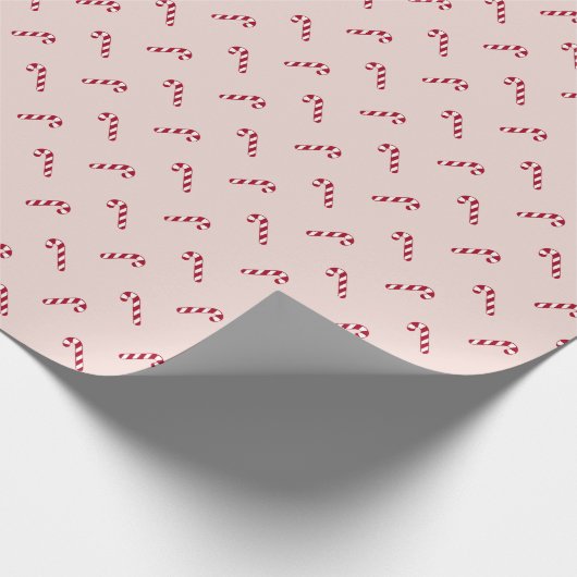kerstdruppelroze, schattig snoeprietpatroon cadeaupapier (Hoek)