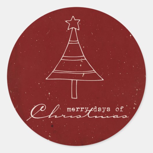 kerstdruppels ronde sticker (Voorkant)