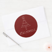 kerstdruppels ronde sticker (Envelop)