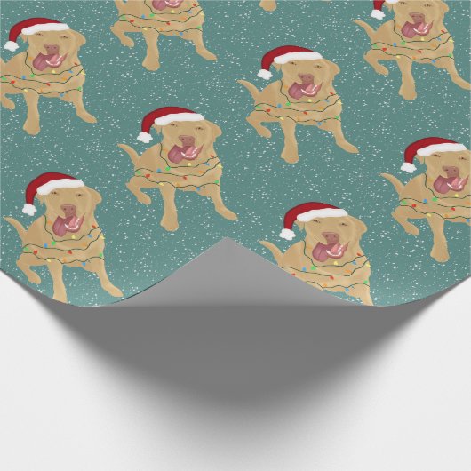 KerstDudley Labrador Cadeaupapier (Hoek)